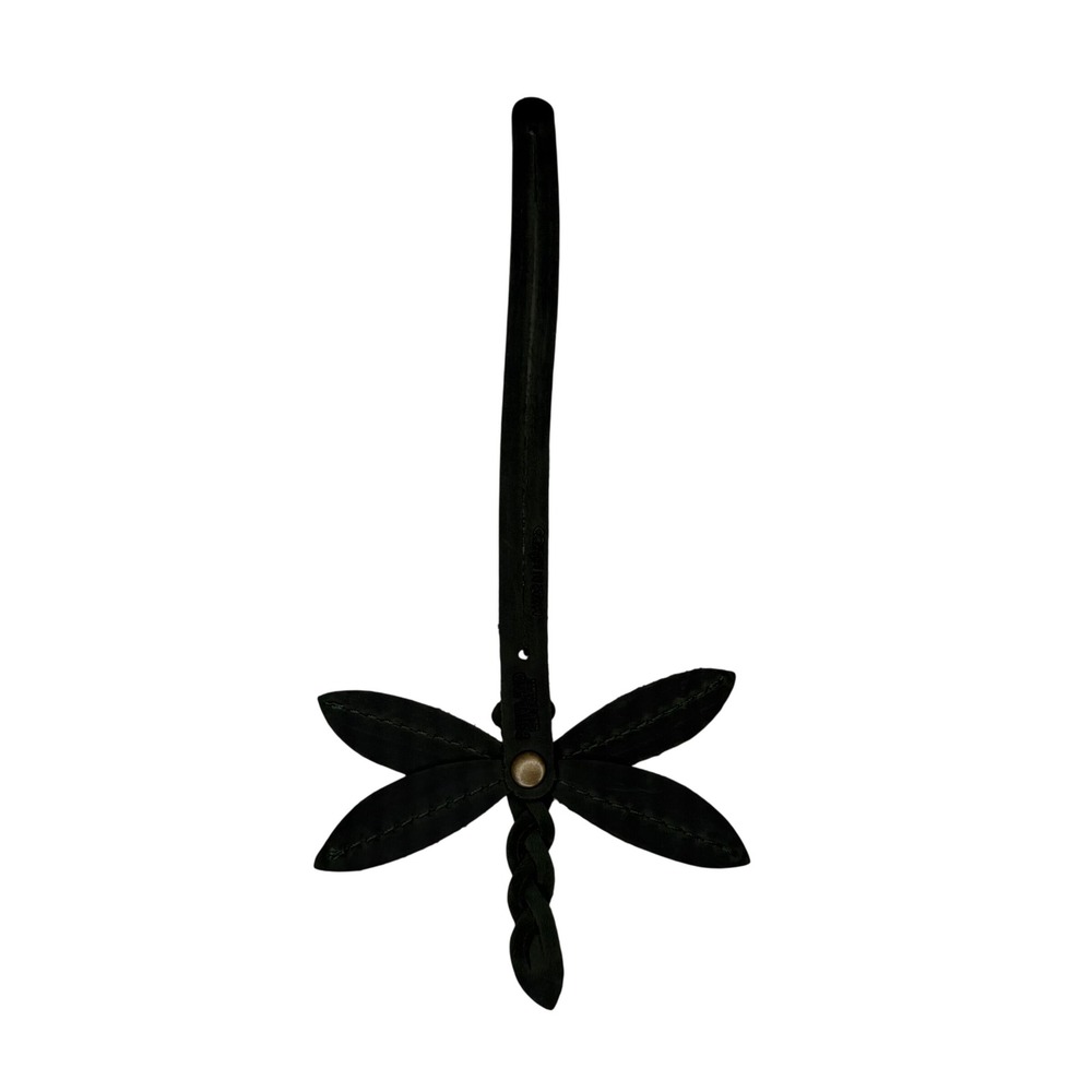 NWT Portland Leather Goods Dragonfly Tassel Evergreen Leather Bag Charm